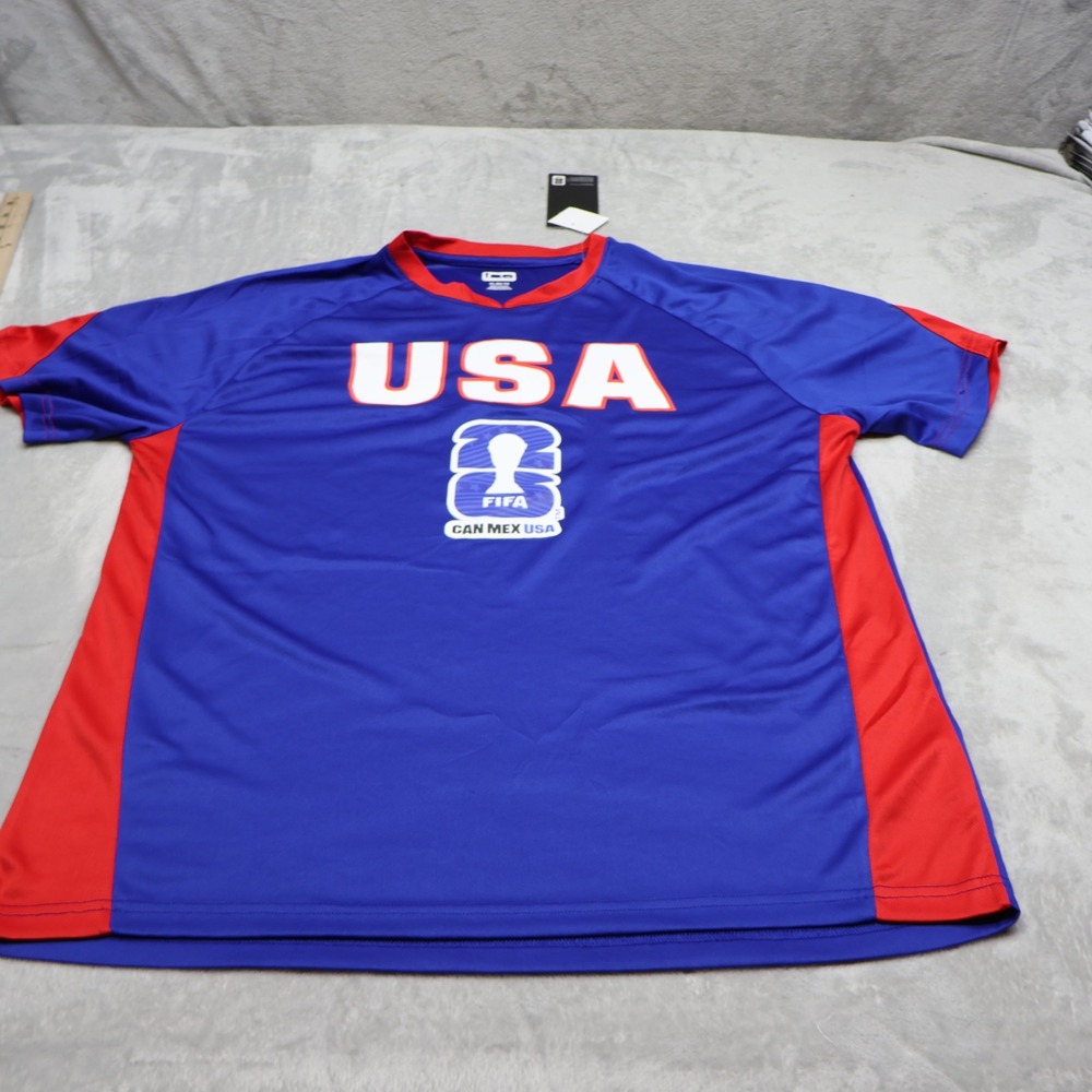 FIFA 2026 World Cup Shirt Mens XL Blue Team USA Football Fan Jersey $25 NEW